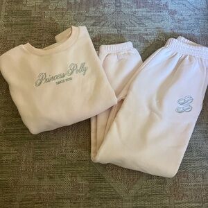 Princess Polly Light Pink Sweat Set
